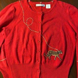 Marisa Christina animal sweater ….EUC!!